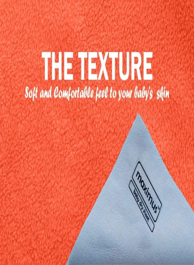THE MAXIMUS Maximus Waterproof Quick Dry Sheet for Baby Pack of 2 | Bed Pad Extra Absorbent Washable Matress Protector | Baby Bed Protector Sheet for Toddler Children (100x70 cm) (Orange and LORANGE, Medium) - Image 5