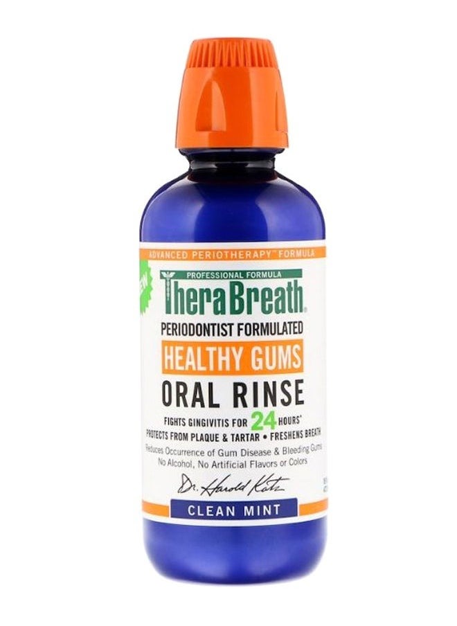 TheraBreath Clean Mint Flavour Healthy Gums Oral Rinse  - Image 2