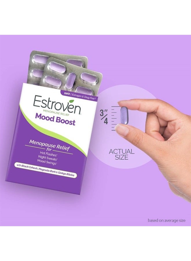 Estroven Mood Boost For Menopause Relief - 30 Ct. - Clinically Proven Ingredients That Help Manage Mood Swings, Night Sweats & Hot Flash Relief - Drug-Free and Gluten-Free - Image 3
