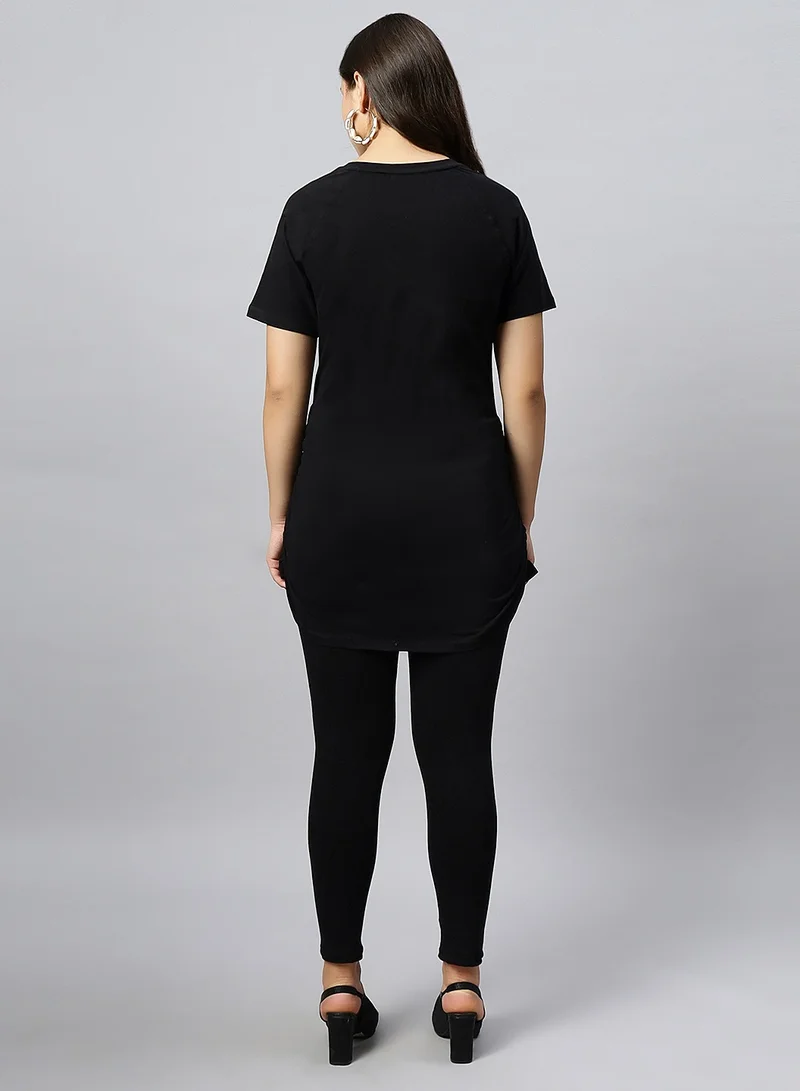 TUMMY 2 piece set of comfortable maternity t shirt and leggings with adjustable drawstring