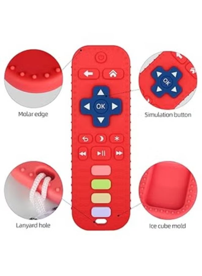 MUMS PLANET Silicone Teething Toys for Infant Toddlers, Remote Control Shape Teethers for Babies Chew Toys, Relief Soothe Babies Gums Set, BPA Free/Freezable/Dishwasher and Refrigerator Safe - Image 2