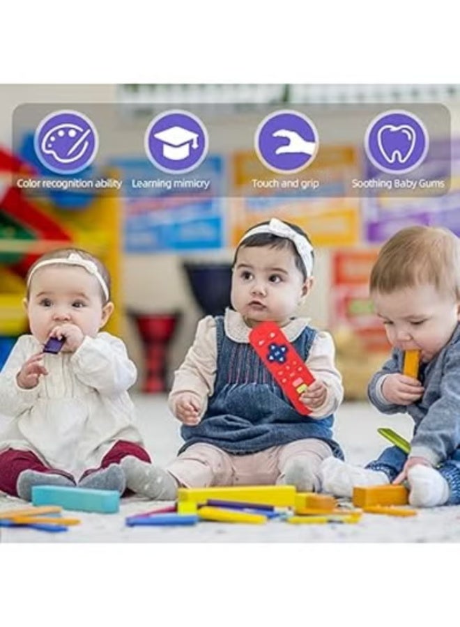 MUMS PLANET Silicone Teething Toys for Infant Toddlers, Remote Control Shape Teethers for Babies Chew Toys, Relief Soothe Babies Gums Set, BPA Free/Freezable/Dishwasher and Refrigerator Safe - Image 5