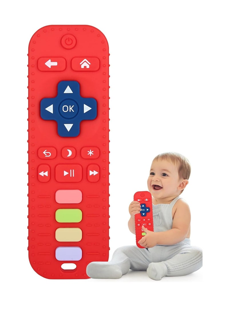 MUMS PLANET Silicone Teething Toys for Infant Toddlers, Remote Control Shape Teethers for Babies Chew Toys, Relief Soothe Babies Gums Set, BPA Free/Freezable/Dishwasher and Refrigerator Safe - Image 1