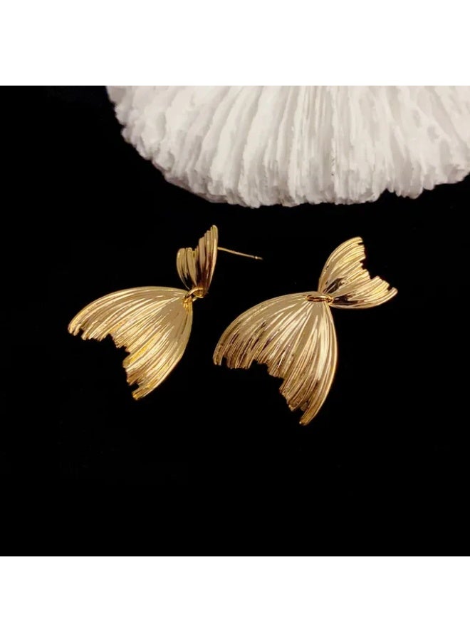 Rwnq Stainless Steel Dangle Mermaid Tail Earrings for Women - Elegant and Unique  Drop Earrings - Lightweight Fashion Jewelry Perfect for Parties, Beach, and Girl Gifts - Earrings_Accessories_Women's Earrings" - Image 3