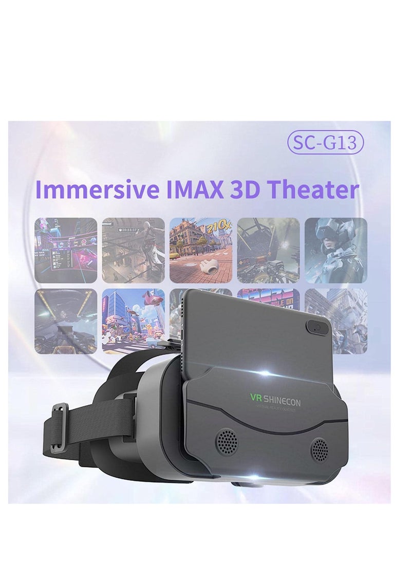 SYOSI - VR Headset 3D Glasses 3D Virtual Reality Glasses for Smartphone Virtual Reality VR Headset 3D Glasses Headset Helmets VR Glasses for TV Video Games Compatible with for iOS - Image 1