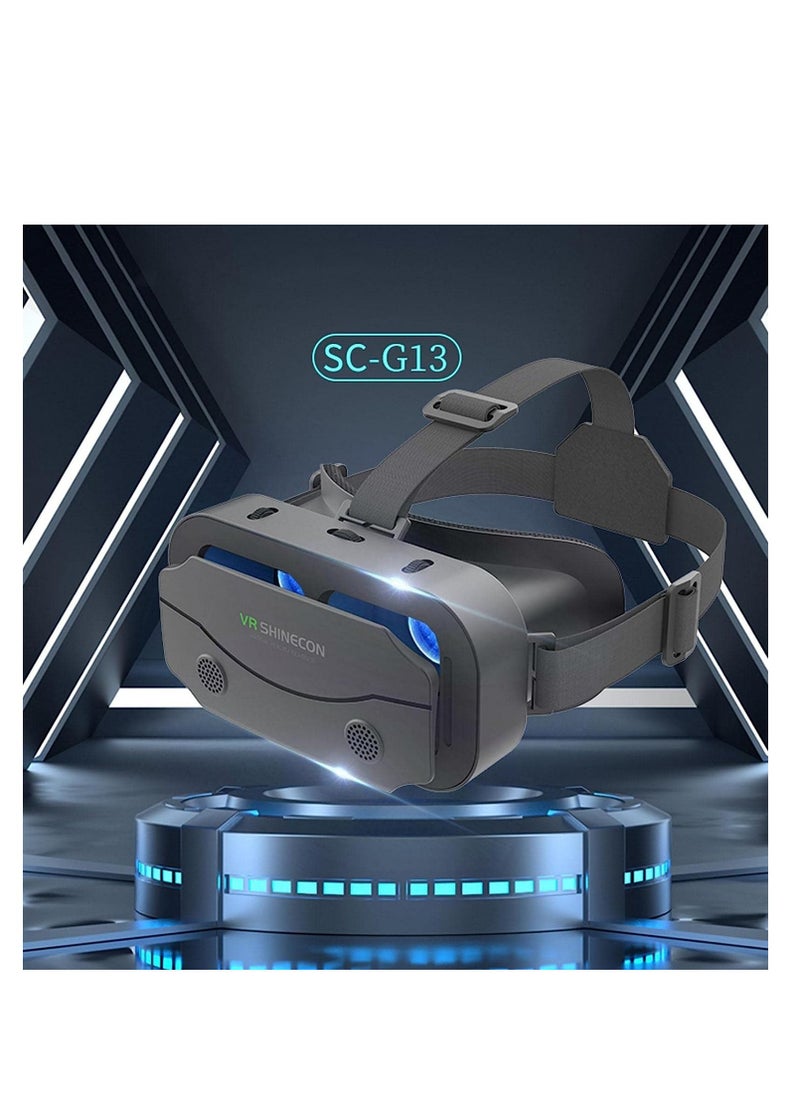 SYOSI - VR Headset 3D Glasses 3D Virtual Reality Glasses for Smartphone Virtual Reality VR Headset 3D Glasses Headset Helmets VR Glasses for TV Video Games Compatible with for iOS - Image 1