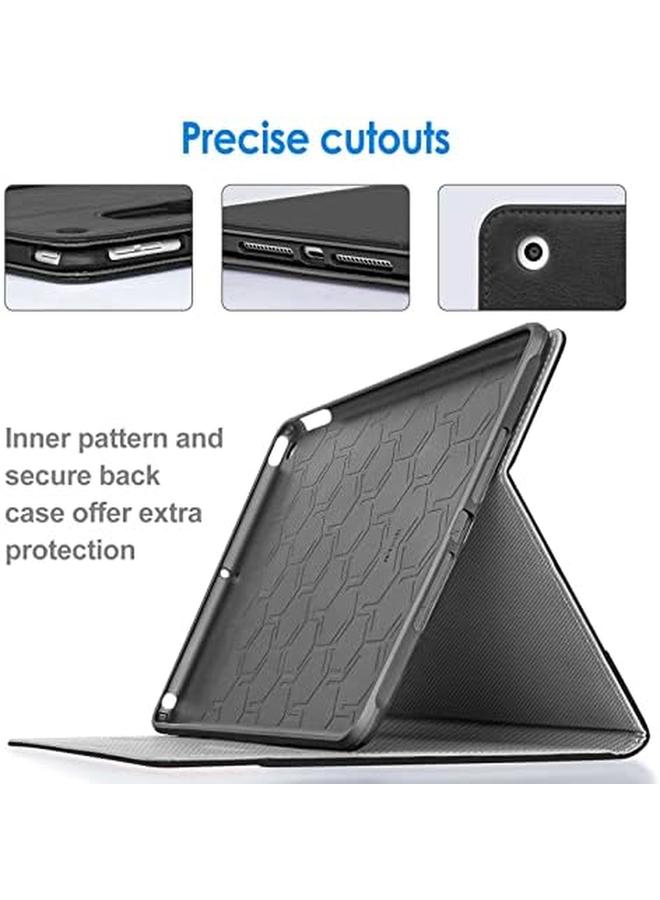 جي تيك حافظة لجهاز ايباد 10.2 انش الجيل التاسع والثامن والسابع 2021 2020 2019 مع حامل قلم متعدد الزوايا غطاء حماية ناعم من البولي يوريثان الحراري مع خاصية الاستيقاظ التلقائي والنوم اسود - Image 5