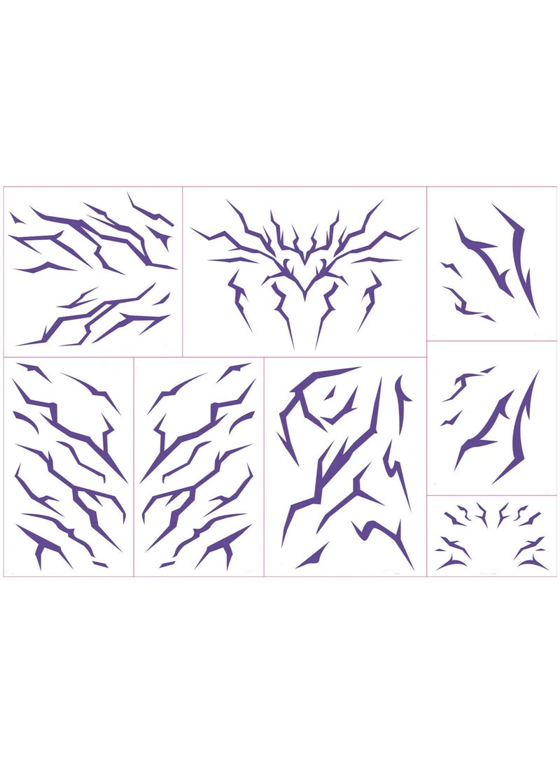 general 8-piece Rumi cosplay tattoo stickers arm stripes waterproof stickers costume accessories full detail for stage and convention photos - Image 3