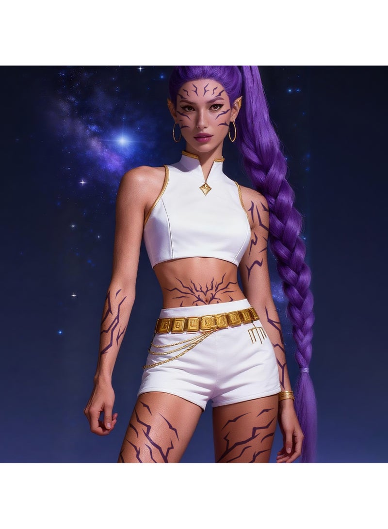 general 8-piece Rumi cosplay tattoo stickers arm stripes waterproof stickers costume accessories full detail for stage and convention photos - Image 2