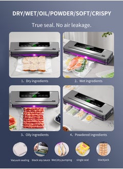 Magic Park Vacuum Sealer Machine, Vacuum Food Sealer Machine with 30 Vacuum Bags Automatic Food Sealer for Food  - Image 2