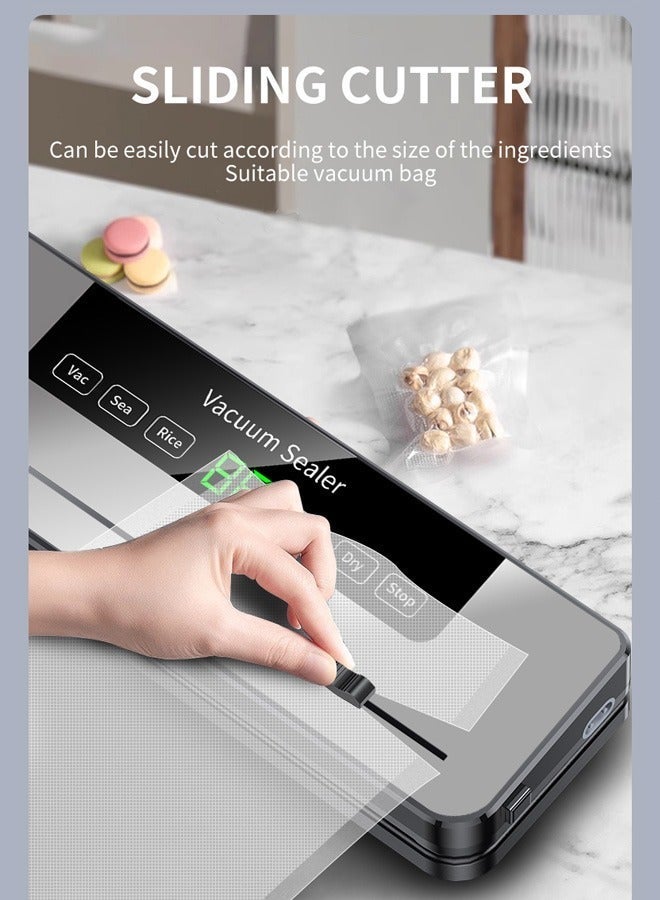 بمعنى سحر بمعنى حديقة فراغ ختم الآلة المستخدمة في الحفاظ على المواد الغذائية التلقائي ختم الجافة والرطبة وضع الختم المدمج في قطع دخول كيت سهلة التنظيف الفولاذ المقاوم للصدأ لوحة تصميم مضغوط - Image 3