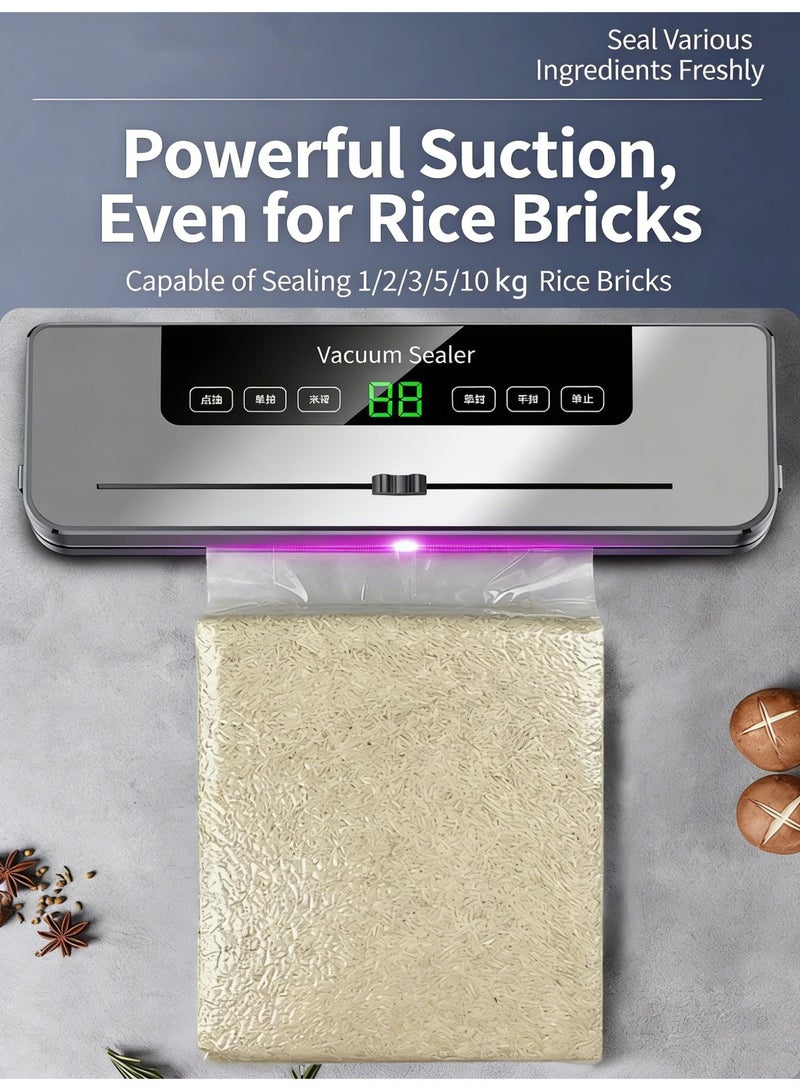 بمعنى سحر بمعنى حديقة فراغ ختم الآلة المستخدمة في الحفاظ على المواد الغذائية التلقائي ختم الجافة والرطبة وضع الختم المدمج في قطع دخول كيت سهلة التنظيف الفولاذ المقاوم للصدأ لوحة تصميم مضغوط - Image 5