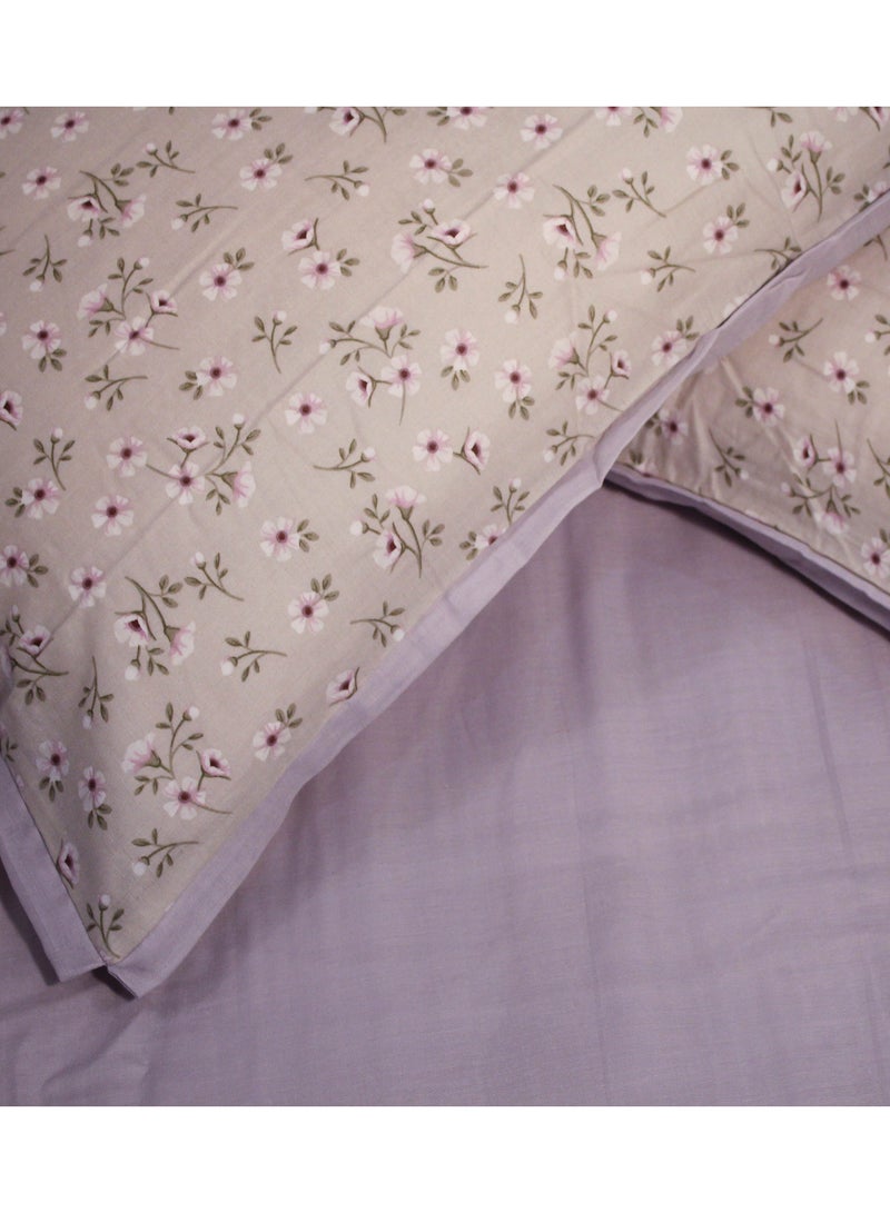 Double Layer Yarn Cotton Sunset Pink Purple 200 * 230cm Bed Set of Four Pieces  - Image 2