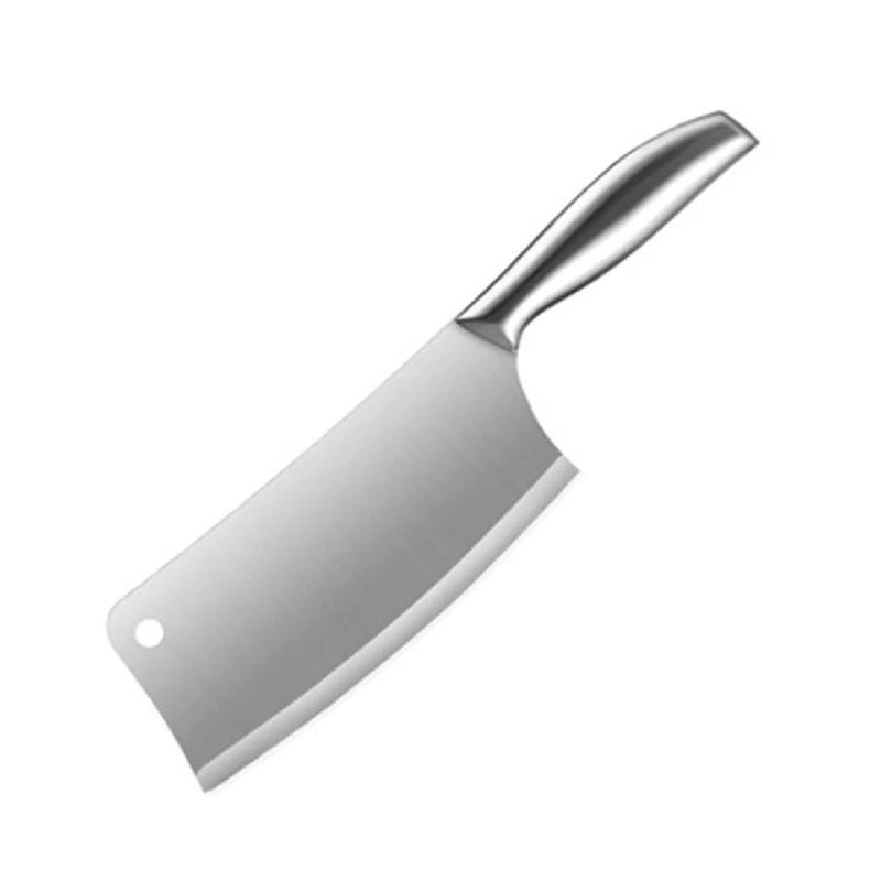 DORMICO 7 Kitchen Meat Cleaver Knife High Carbon Stainless Steel Ultra Sharp Knife for Meat Vegetable for Bonning Chopping Cutting Silver Pack of 1 - Image 1