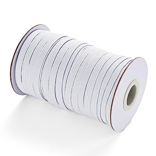 XKDOUS Elastic Band for Sewing, 1/4 Inch 40 Yards White Knit Elastic Bands High Elastic Cord for Sewing Waistband and Pants Waist - Image 3