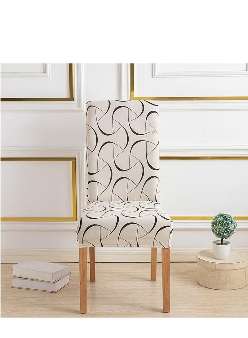 4 PCs Chair Covers Slipcovers Stretch Removable Washable Short Dining Chair Protector Cover Seat for Hotel,Dining Room,Ceremony  - Image 2