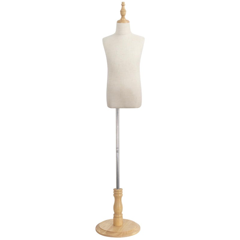 Kids Mannequin Body Child Dress Form with Wood Stand Adjustable Height Lightweight  Portable Fits All Kinds of Clothes 1011 Years Old