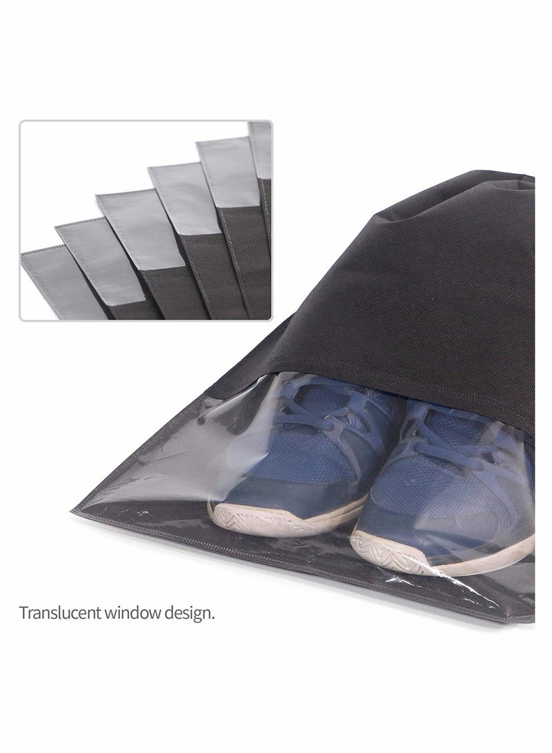 KASTWAVE Non-Woven Fabric Dustproof Shoe Bags with Drawstring for Travel - Image 3