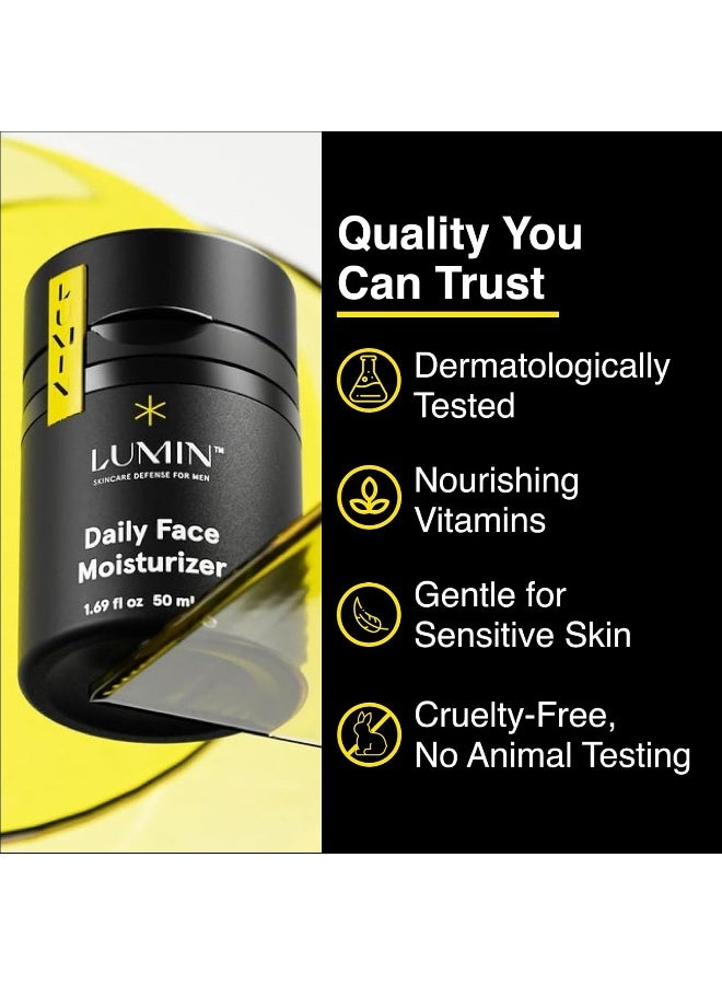 LUMIN - Daily Face Moisturizer For Men - With Niacinamide, Mens Face Lotion, Mens Skin Care, Ideal For Normal & Combination Skin, 50Ml, 1-Pack - Image 4