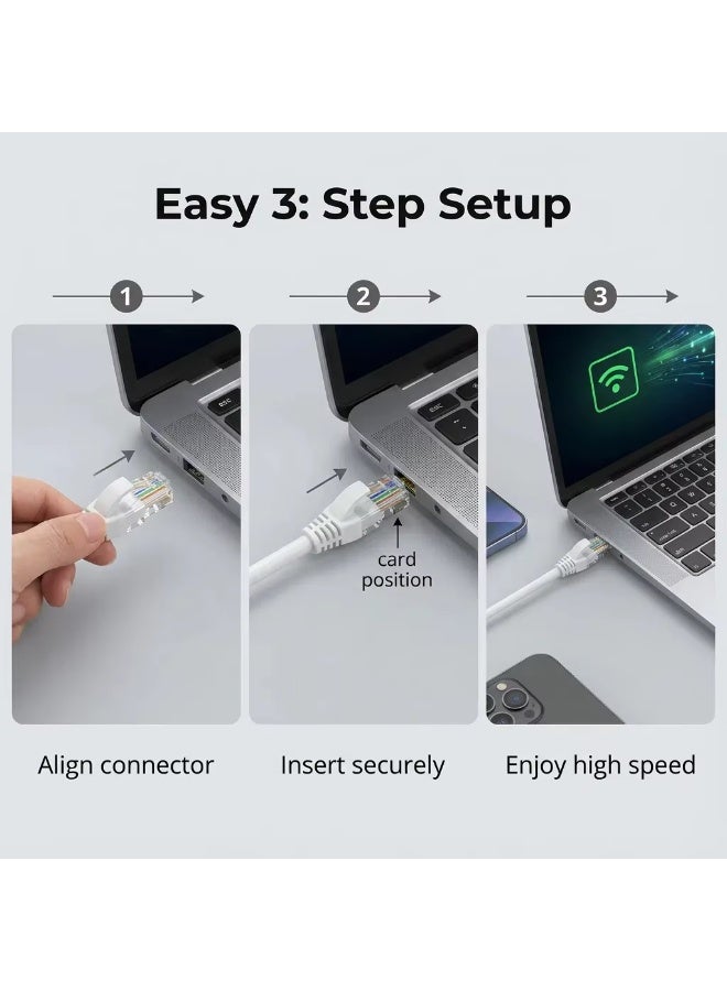 CAT High Speed RJ45 Cat6 Ethernet Patch Cable LAN Cable 20 Meter, Network Cable for PS4 PS3 Nintendo Switch Raspberry Pi 4 Smart TV Computer Modem Router, Reliable Wired Internet Connection - Image 4