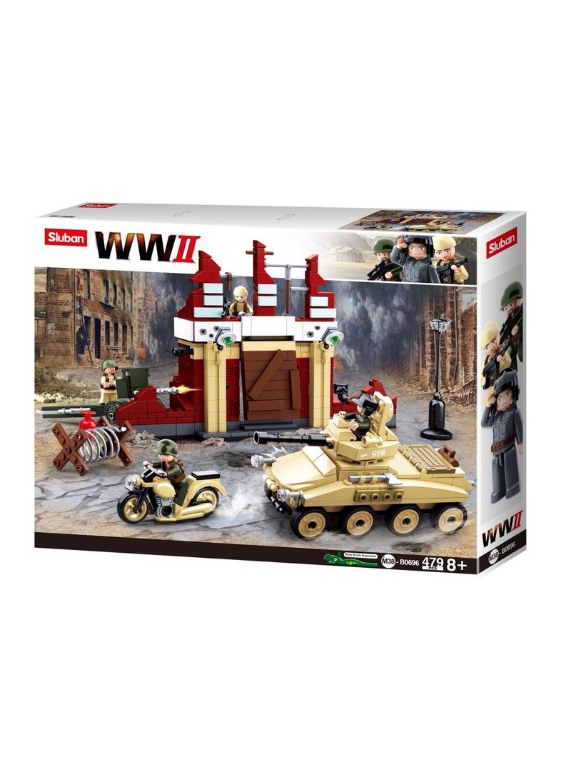 Sluban Sluban - WWII Army Battle of Stalingrad Tank and City Battle Bricks Set 479 Pieces - M38-B0696
