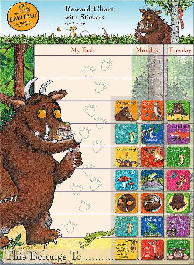 Paper Projects 01.70.30.016 The Gruffalo Reward Chart and Sparkly Stickers - Image 2