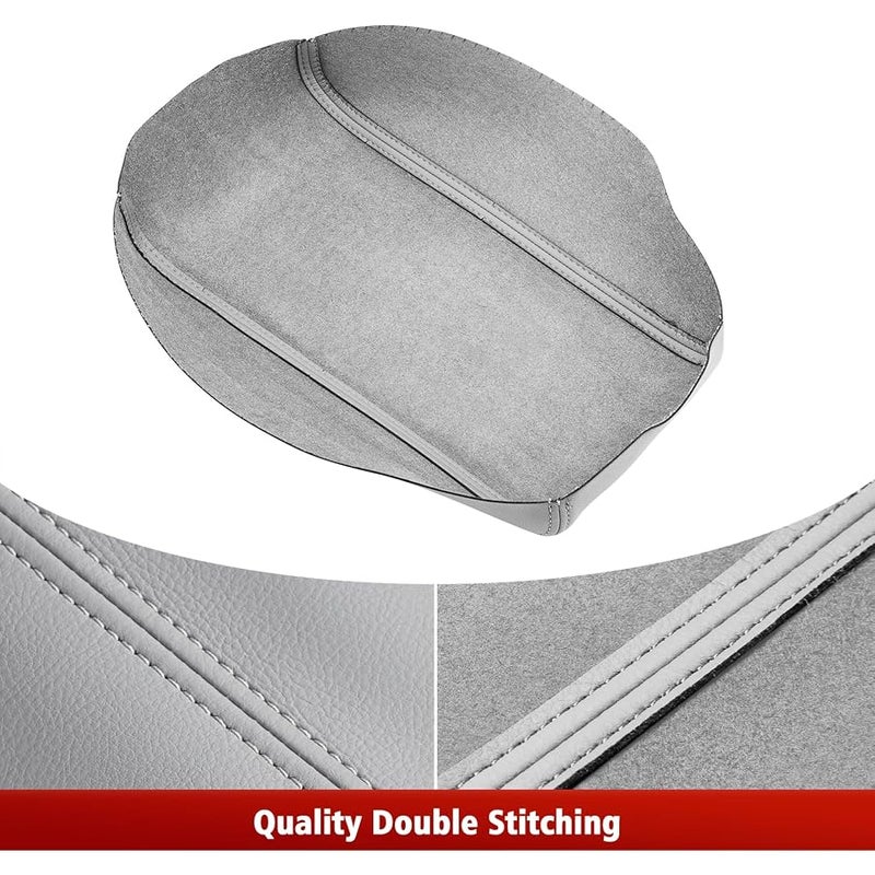KBH Auto Center Console Armrest Cover for Toyota Camry 2007-2011 Vinyl Microfiber Leather Console Replacement Trim Gray (Without Lid) - Image 3