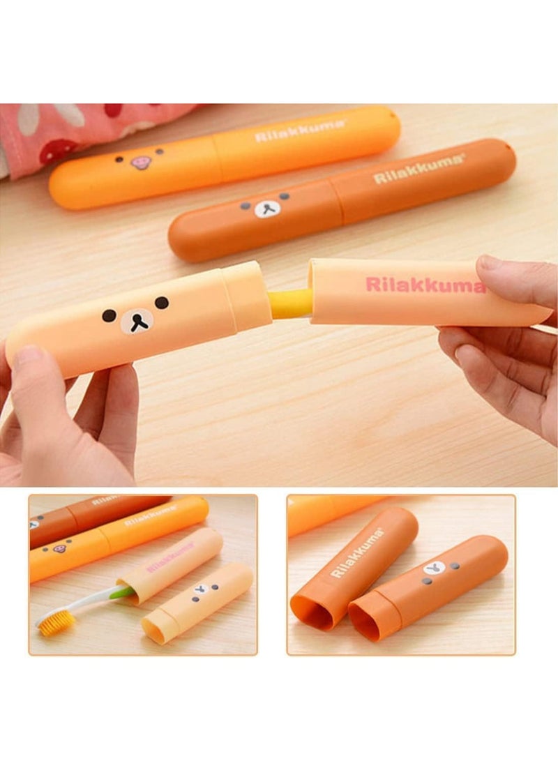 Generic Toothbrush Travel Holder Case – 3 Pack – Cute Bear Design – Portable Toothbrush Cover for Kids & Adults – Hygienic Travel Storage – Multicolor - Image 5