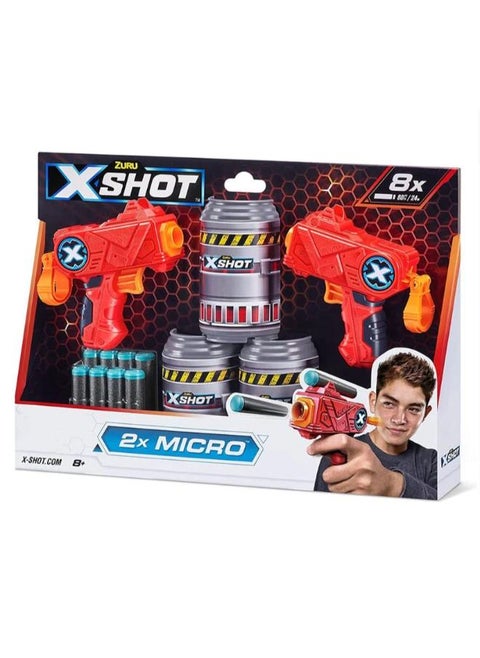 XShot Excel Double Micro Gun | 3 Cans | 6 Darts