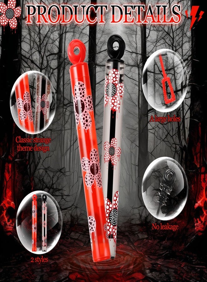 Rotatingpals 32 Pcs Strange Theme Mini Bubble Wands Red Carnivorous Bubbles Party Favors for Adult Summer Activity Birthday Gifts Carnival Goody Bag Stuffers Wedding Supplies - Image 3