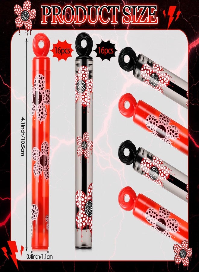 Rotatingpals 32 Pcs Strange Theme Mini Bubble Wands Red Carnivorous Bubbles Party Favors for Adult Summer Activity Birthday Gifts Carnival Goody Bag Stuffers Wedding Supplies - Image 2