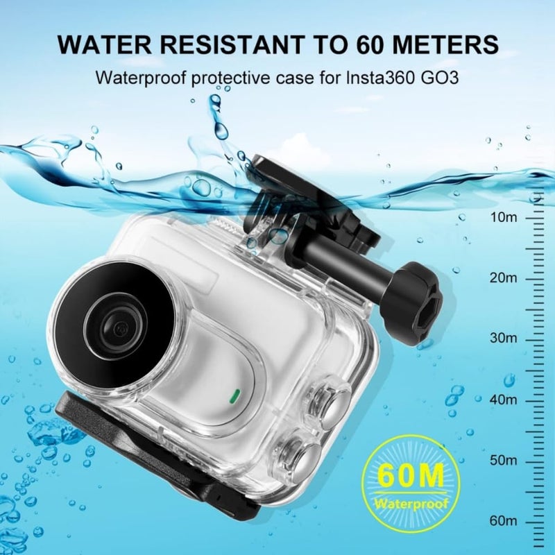 GetZget® Underwater Waterproof Dive Case Compatible with Insta360 Go 3 Protective Housing Accessories - Image 4