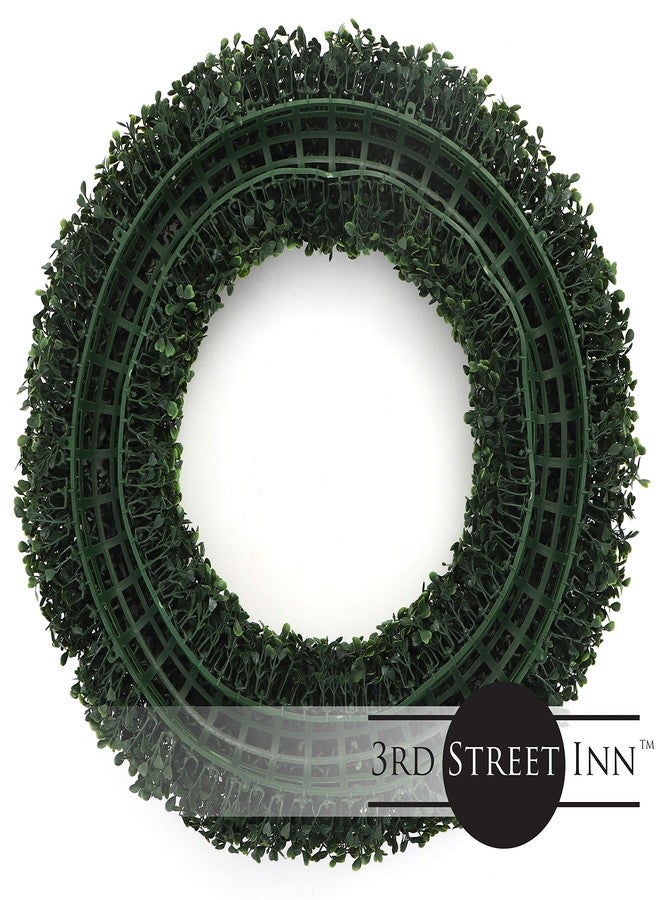 3rd Street Inn Boxwood Front Door Wreath - Indoor/Outdoor - Farmhouse Spring/Summer Wreath (20.5" / XL) - Image 4