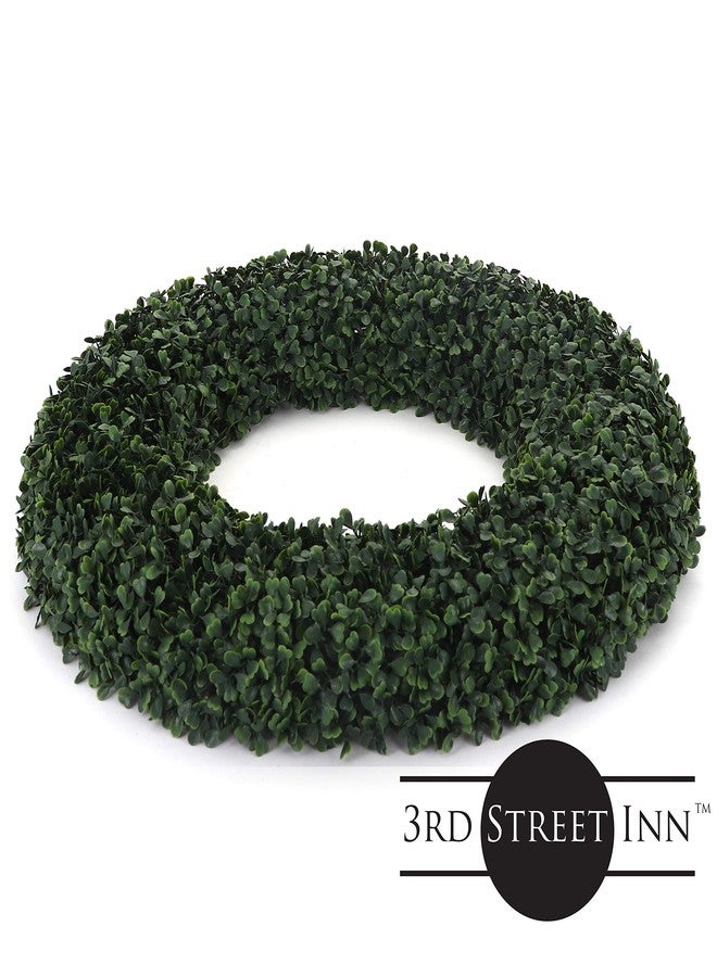 3rd Street Inn Boxwood Front Door Wreath - Indoor/Outdoor - Farmhouse Spring/Summer Wreath (20.5" / XL) - Image 2