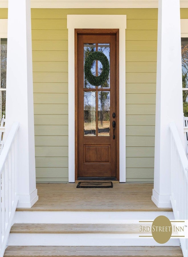 3rd Street Inn Boxwood Front Door Wreath - Indoor/Outdoor - Farmhouse Spring/Summer Wreath (20.5" / XL) - Image 5