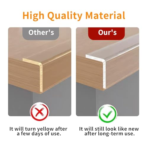 NUDFSY 6.56ft Edge Protector for Furniture 2mm Thickness Corner Protector for Cuttable Transparent Self-Adhesive Furniture Protector, proofing for Table Edge, Corners, Cabinet, Drawer - Image 4
