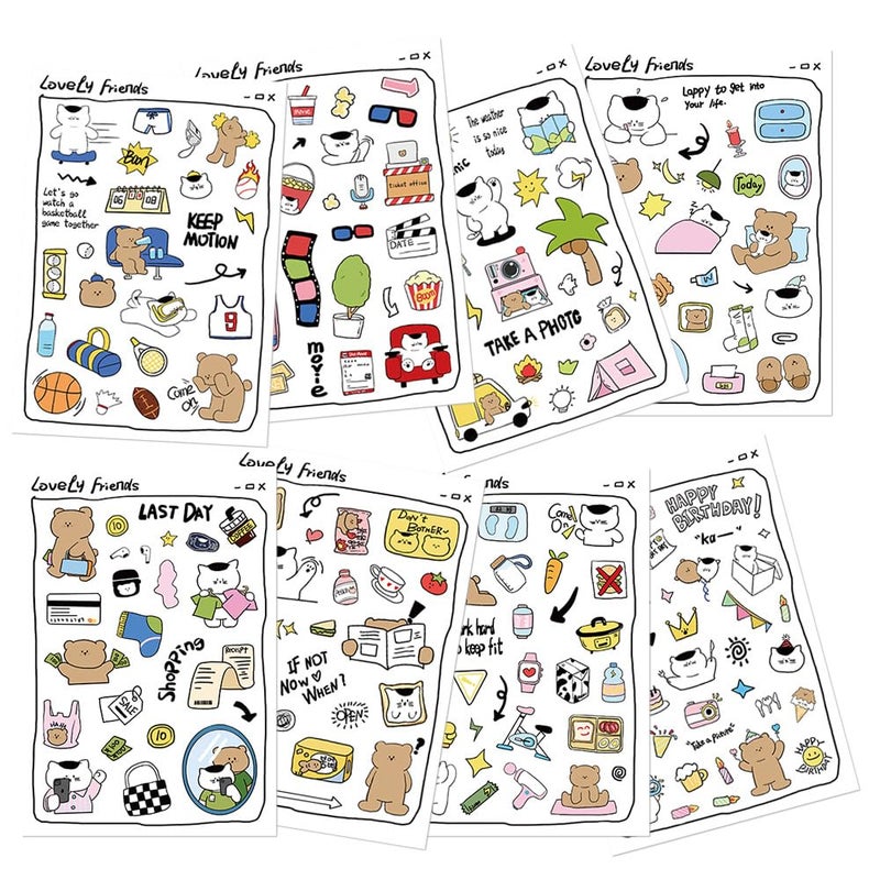 WYKDAG 24pcs 9x6 Make Your Own Stickers Party Favors Make A Face Sticker for Kids Party FavorsClassroom Teacher Rewards Art Craft Supplies - Image 2