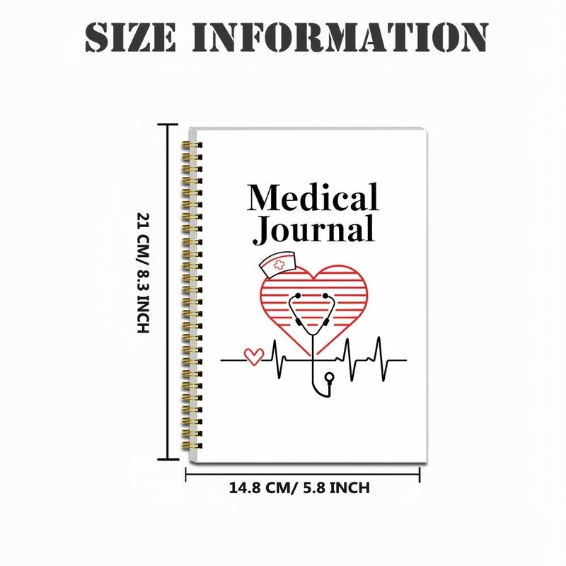 Coil Bound Medical Journal 72 Pages White Cover - Image 2
