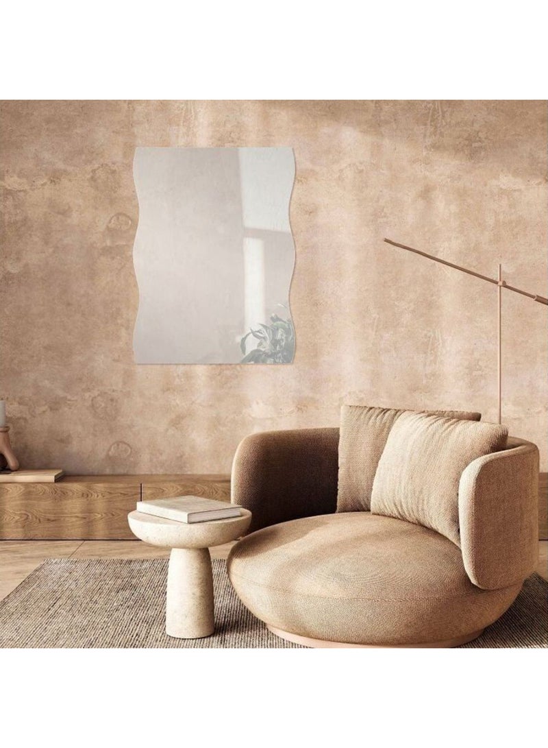 DANUBE HOME Roman Trapezium Shape Mirror – Modern Decorative Wall Mirror with Unique Geometric Trapezium Design, Perfect for Contemporary Home Decor, Living Room, Bedroom & Hallway, Enhances Space & Style L45.7 X W1.2 X H 60.7Cm - Image 1