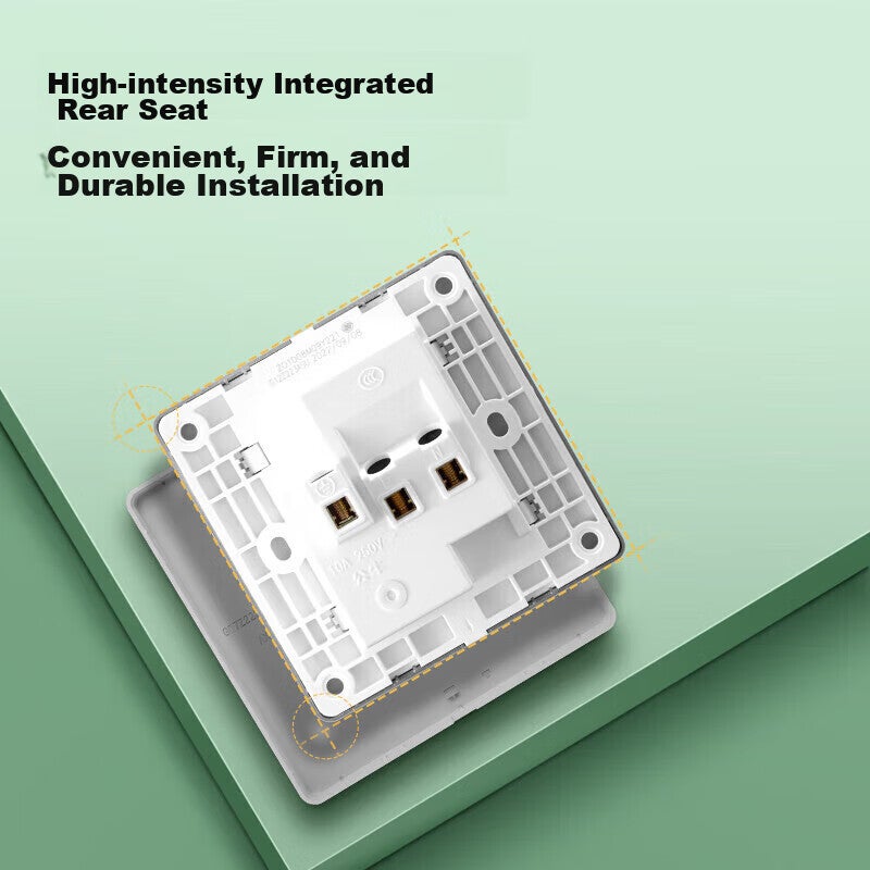 BULL Switch Socket G12 Series, 10A Slanted Five-Hole Socket, 86-Type Socket Panel, G12Z223AS, Space Gray - Image 5