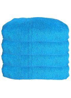 4pc Luxury Blue Bath Towel Set 76x152cm 550 GSM Premium Cotton Ultra Soft and Highly Absorbent Expertly Woven for Durability Hotel And Spa Quality Towels