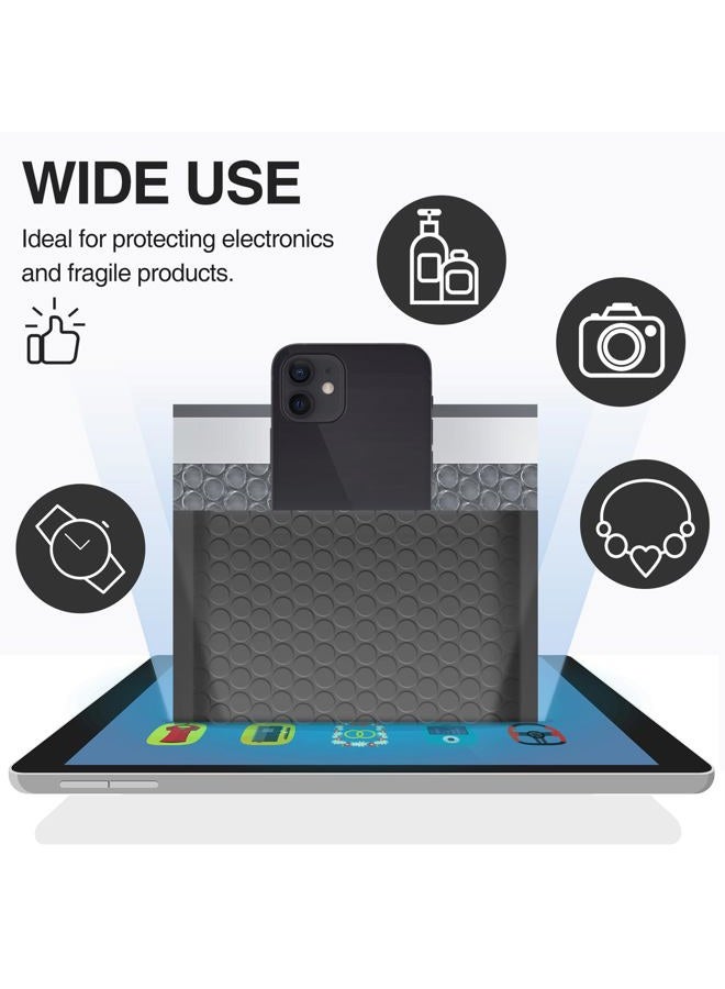 UCGOU 10.5x16 Inch Black Bubble Mailer Self Seal Padded Envelopes Bags Pack of 25 - Image 5