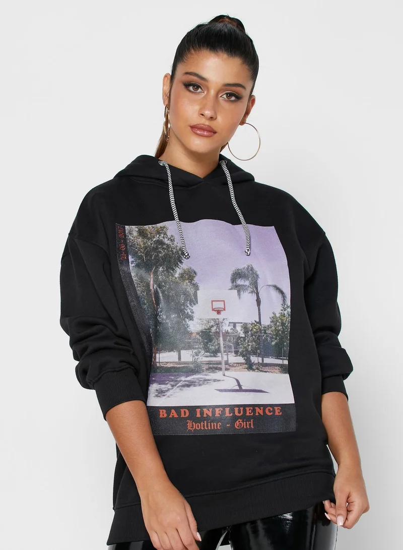 Missguided Graphic Hoodie