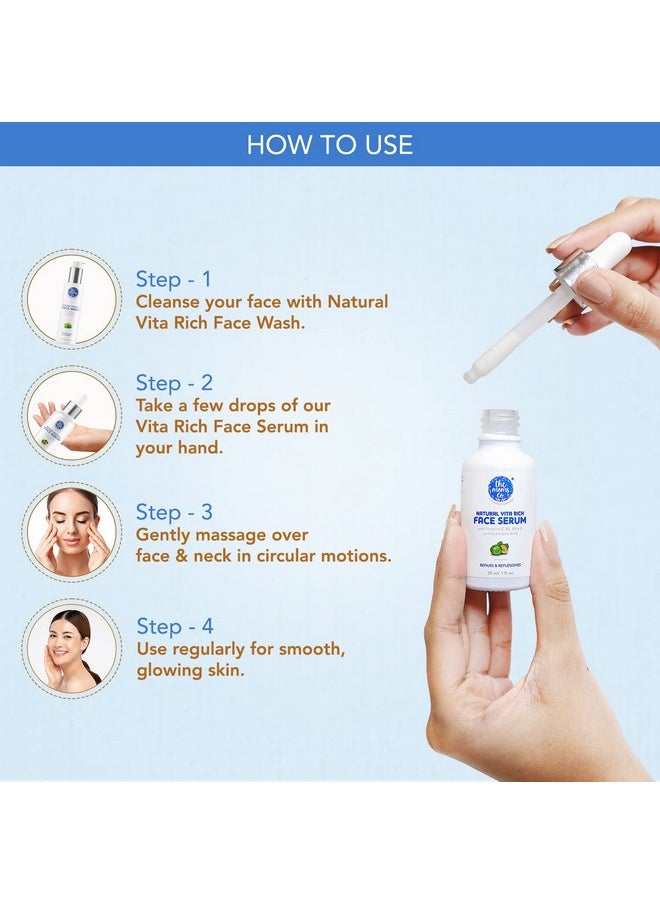The Moms Co - . Natural Vita Rich Face Serum For Deep Hydration,Pigmentation, Fine Lines & Wrinkles With Hyaluronic Acid,Vitamin B3, B5, E (30 Ml) - Image 1
