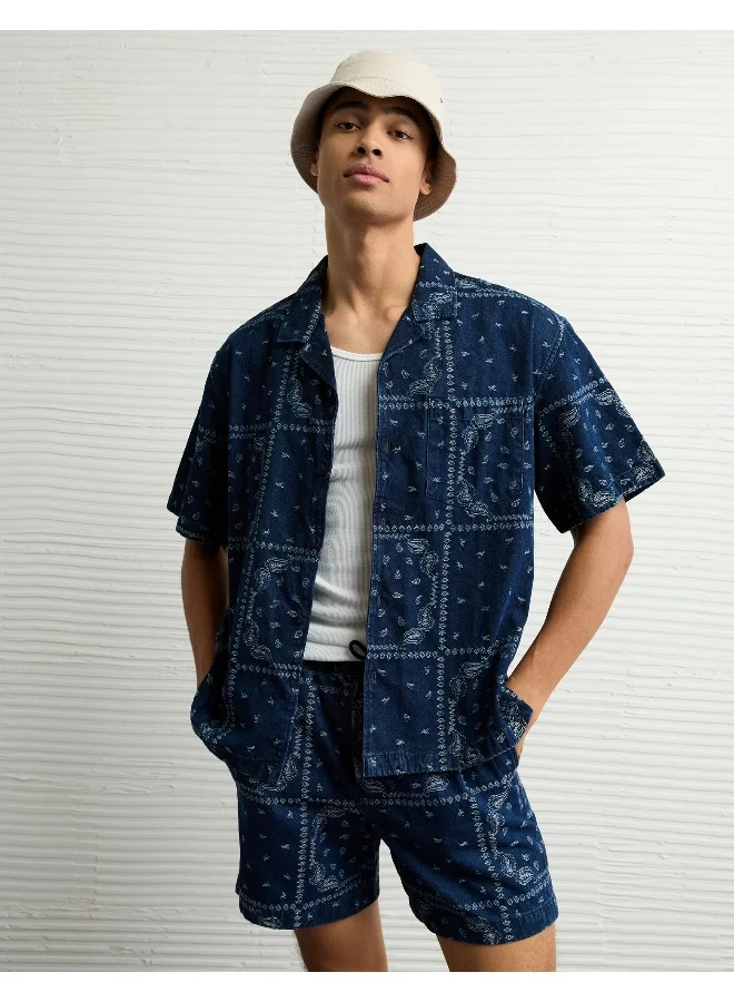 AE Poolside Printed Button-Up Shirt