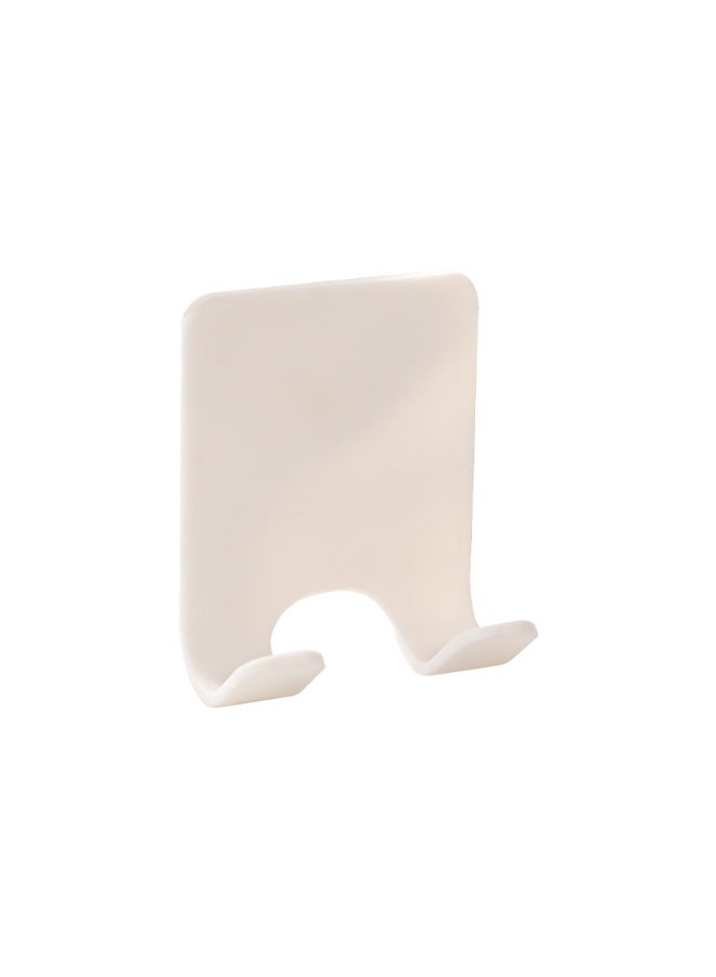 4 PCS Multi-Function Adhesive Hooks - No Drill Storage Holder For Electric Shavers Power Cords, ABS Waterproof Strong Stick Hooks, For Bathroom Kitchen Cabinet ,  4.5x6cm, Black/White - Image 2