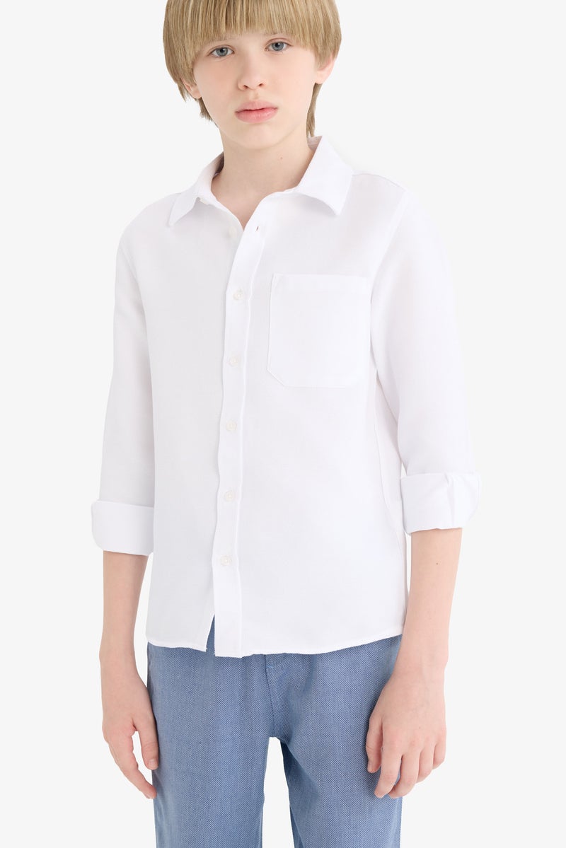 ديفاكتو قميص رجالي بأكمام طويلة وقصّة عادية - Image 1