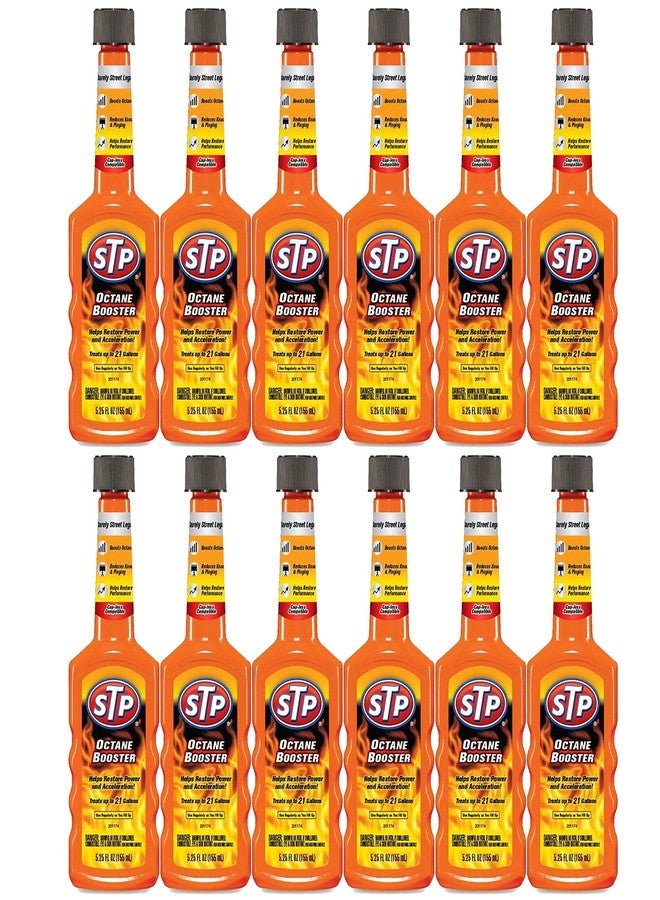 STP Octane Booster, Fuel Intake System Cleaner, Bottles, 5.25 Fl Oz, Pack of 12 - Image 1