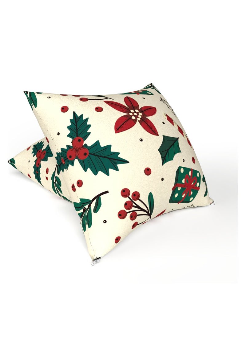 وسادة عيد الميلاد 12 مخملية بدون حشوة 40cm * 40cm  - Image 3