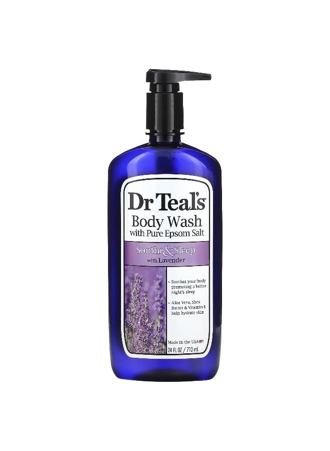 Dr. Teals Dr. Teal's, Body Wash With Pure Epsom Salt, Lavender, 24 fl oz (710 ml) - Image 1